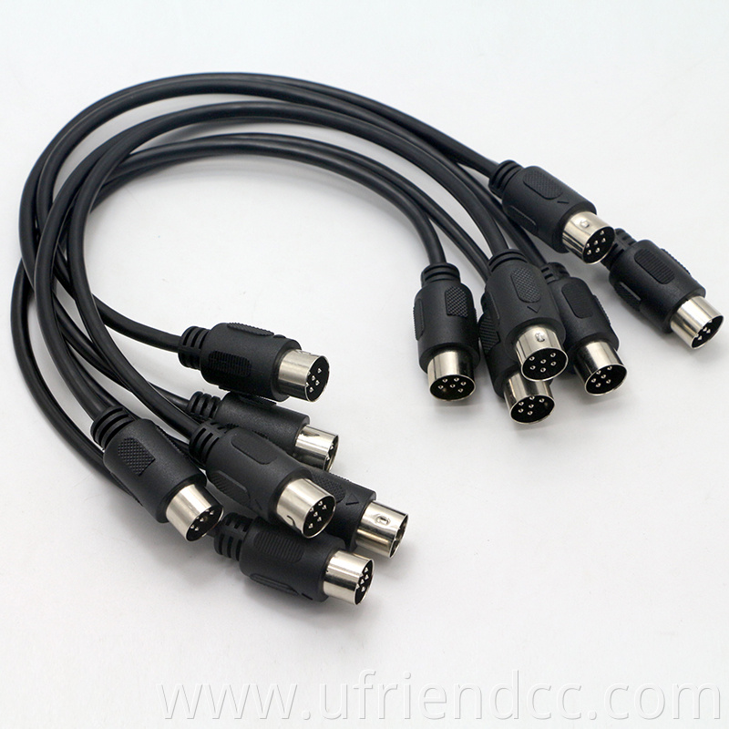 13 pin midi din cable factory customized MIDI din 5pin 6pin 7pin 8pin cable